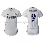 Camiseta Real Madrid Mujeres Karim Benzema 9 Primera Equipación 2020-21..
